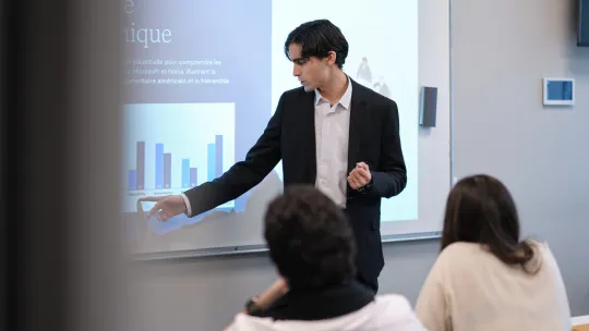 students in presentation