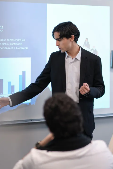 students in presentation