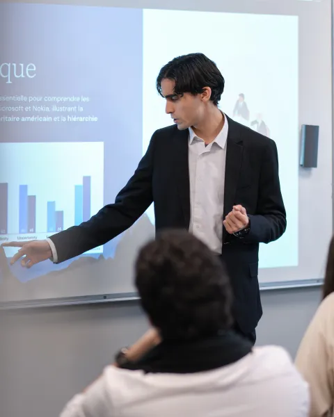students in presentation