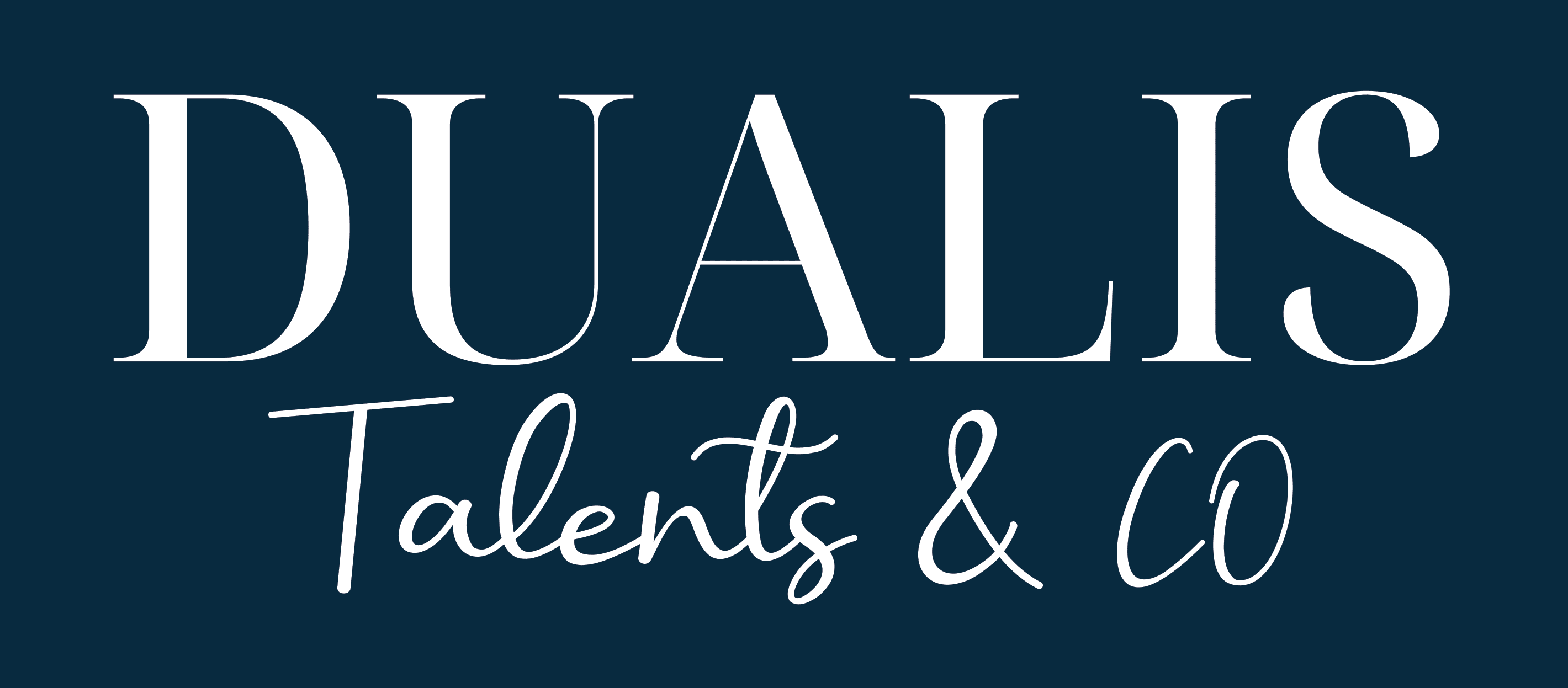 Logo DUALIS TALENTS blanc fond Bleu 002